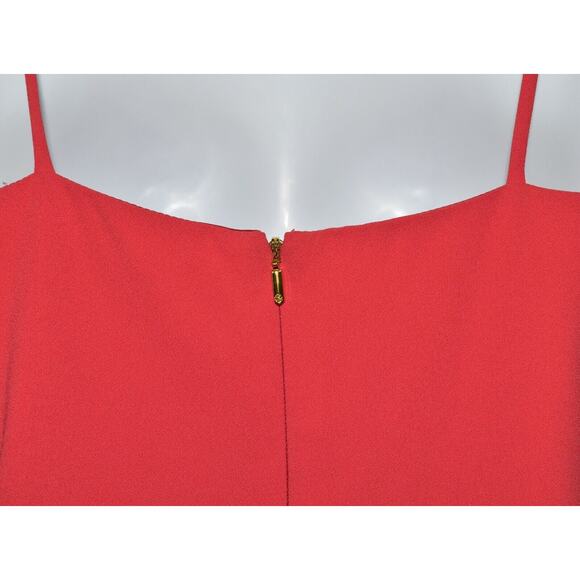 A8 NWT TRINA TURK Bright Red Spaghetti Strap Mini Ferris Summer Dress Size P - Picture 4 of 7